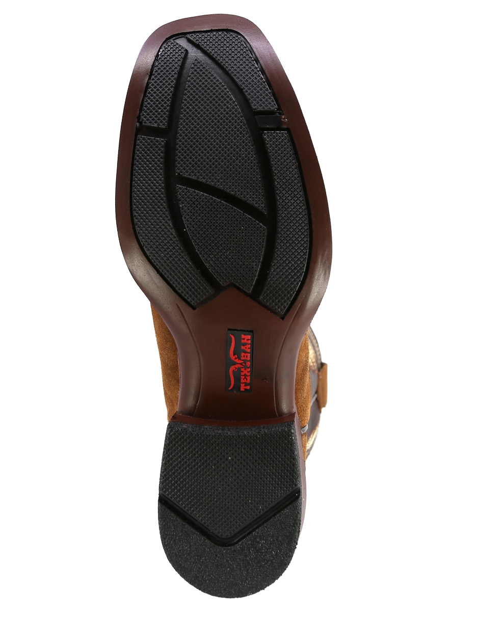 Bota texaban vaquera de piel para hombre