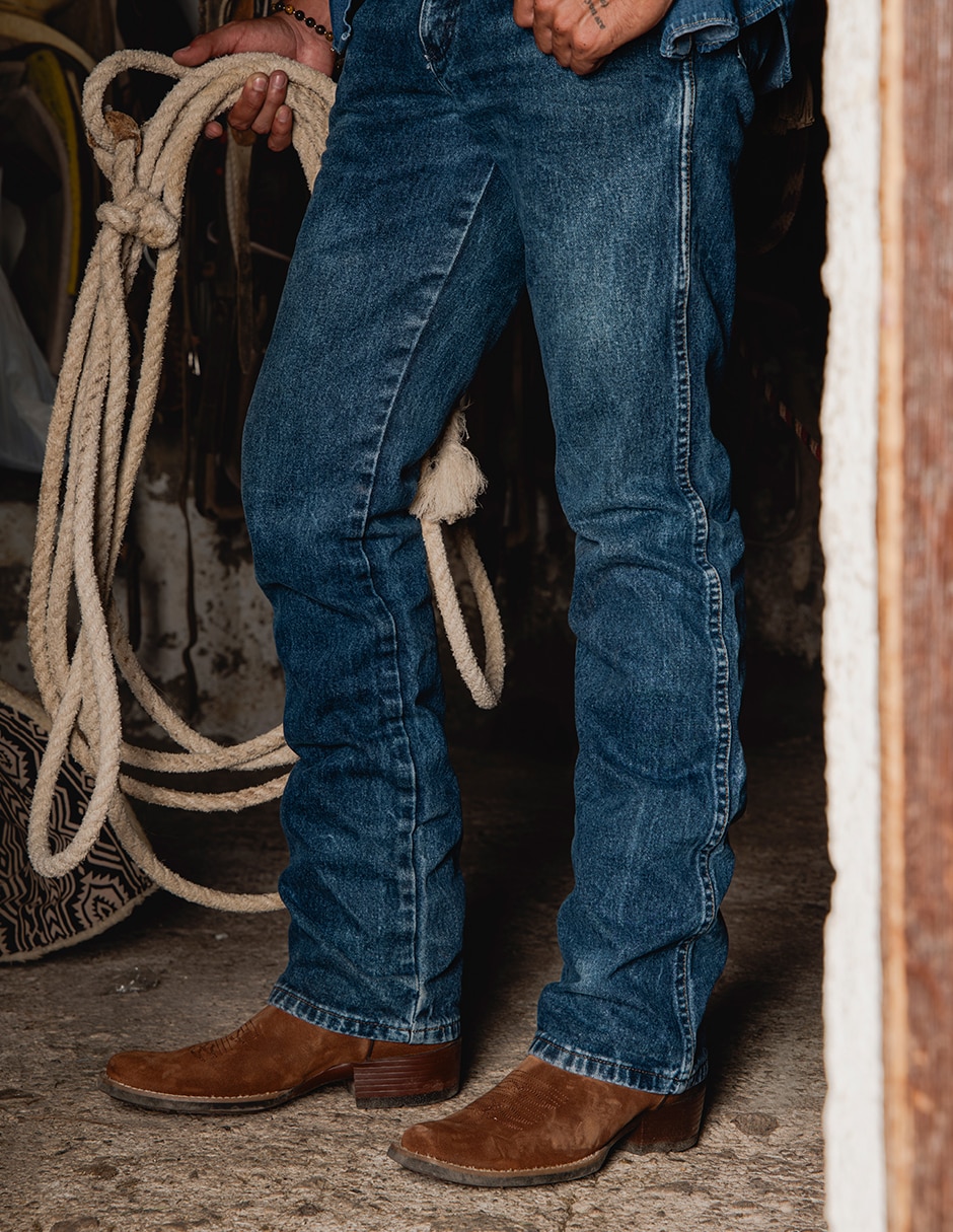 Bota texaban vaquera de piel para hombre