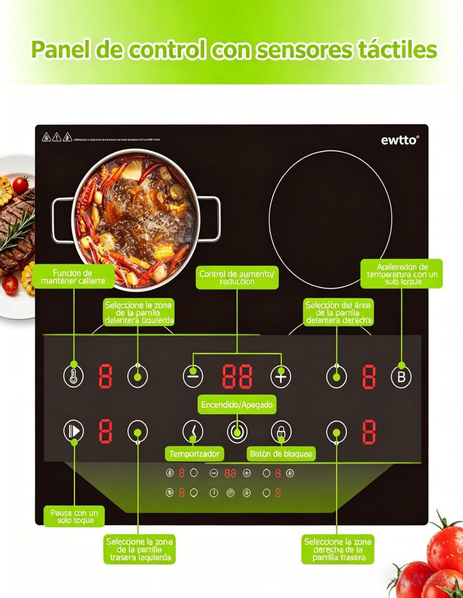 Parrilla de inducción ewtto et