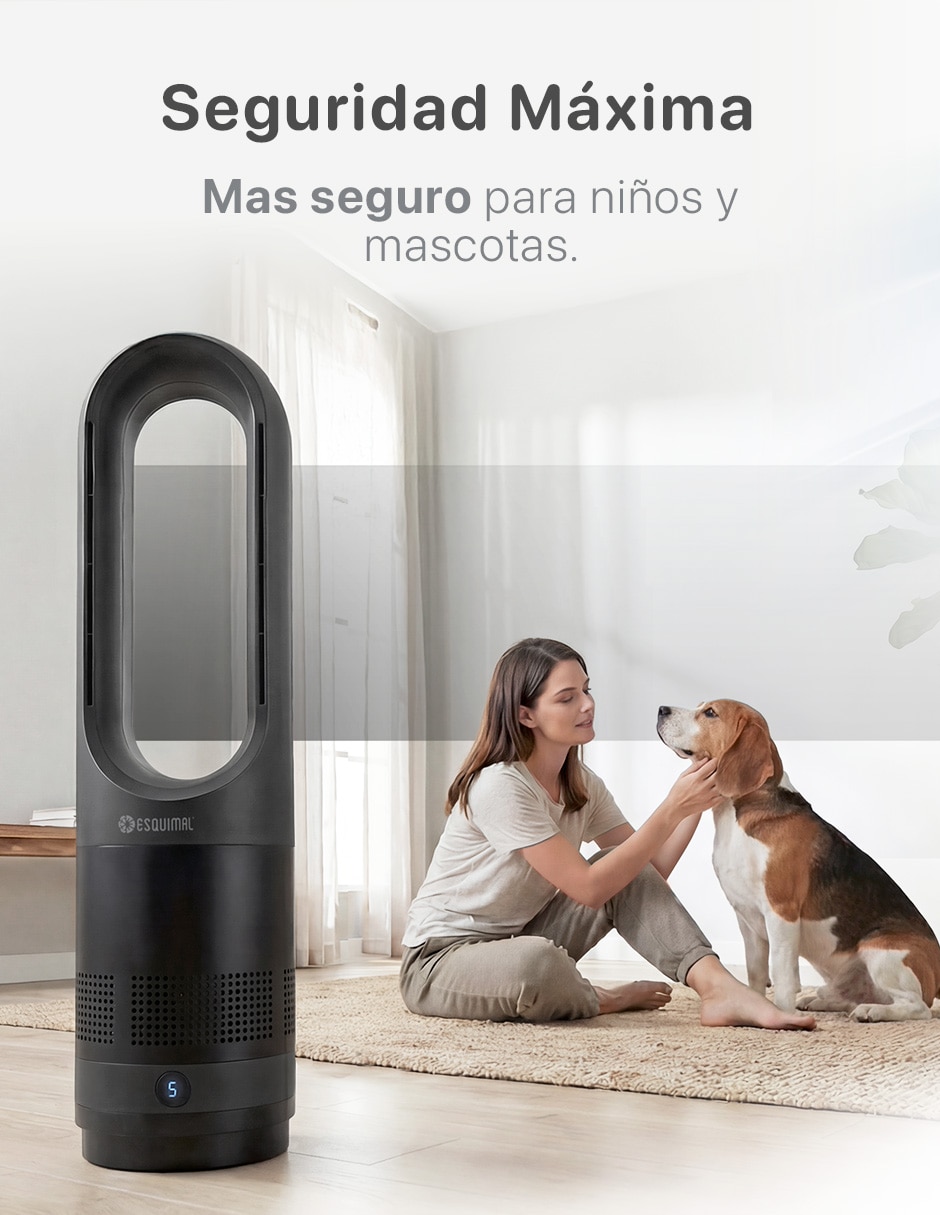 Ventilador 2 en 1 Esquimal con control remoto 8 velocidades