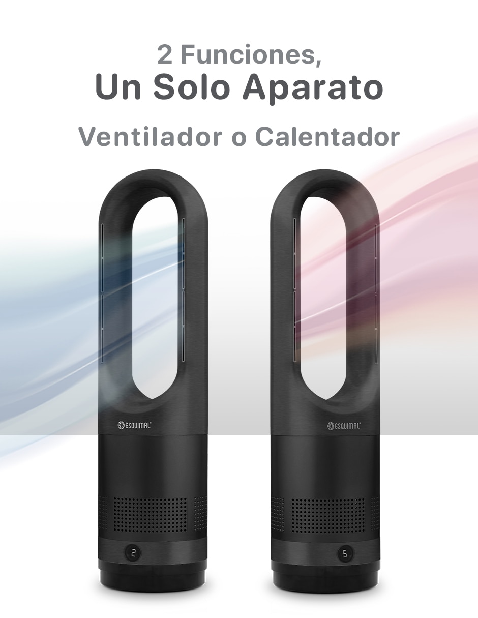 Ventilador 2 en 1 Esquimal con control remoto 8 velocidades