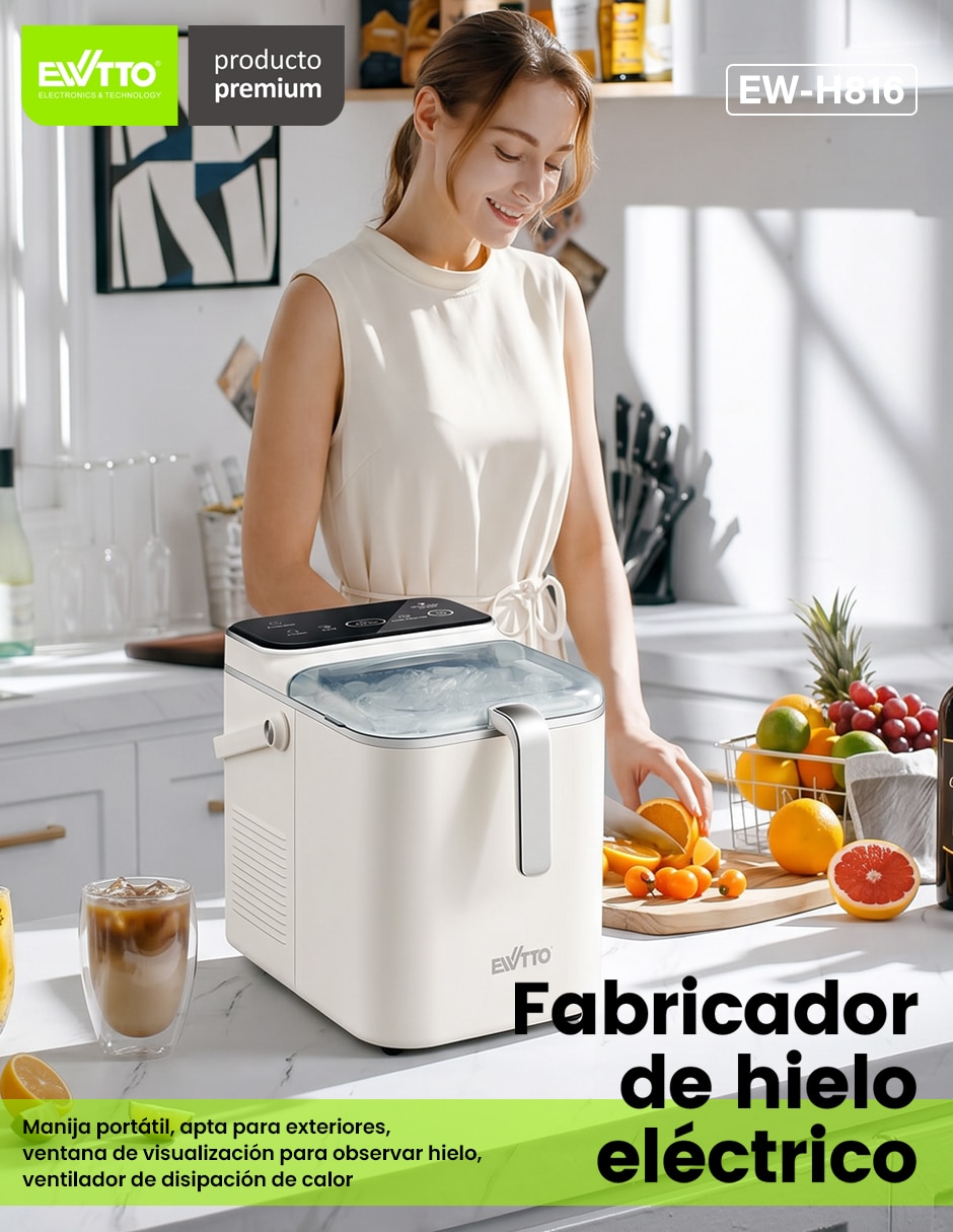 Máquina de hielo ewtto ew