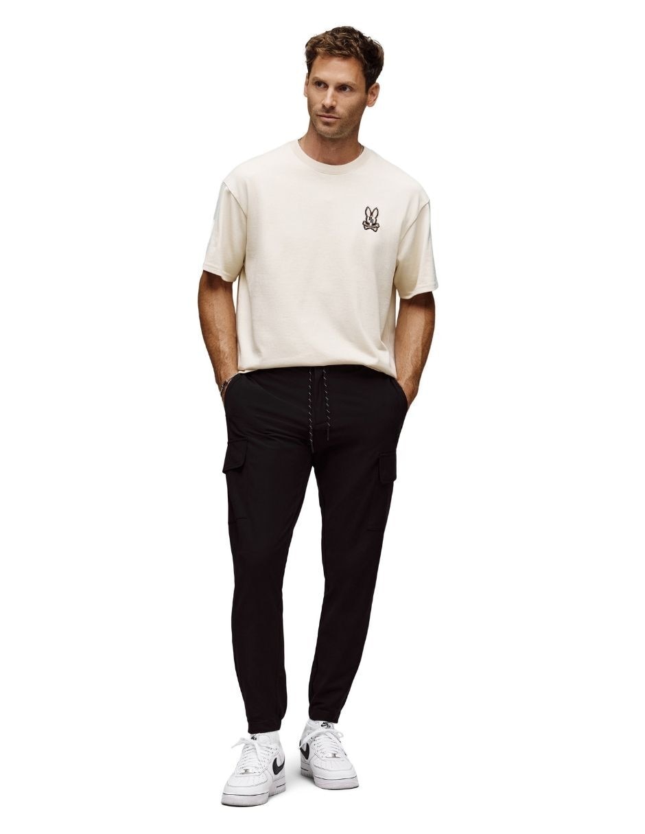 Pantalón casual jogger regular psycho bunny de algodón y elastano para hombre