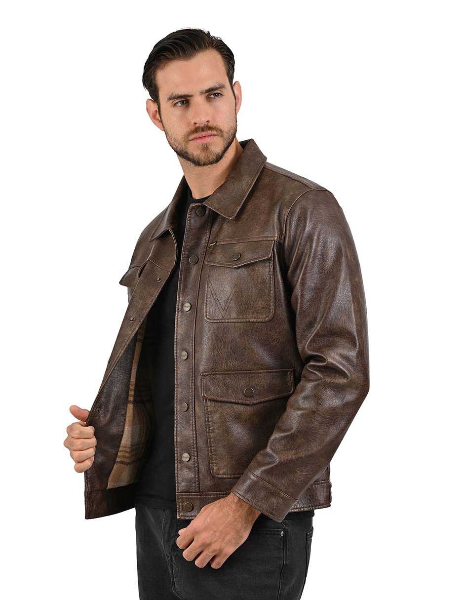Chamarra casual wranglercon bolsillos para hombre