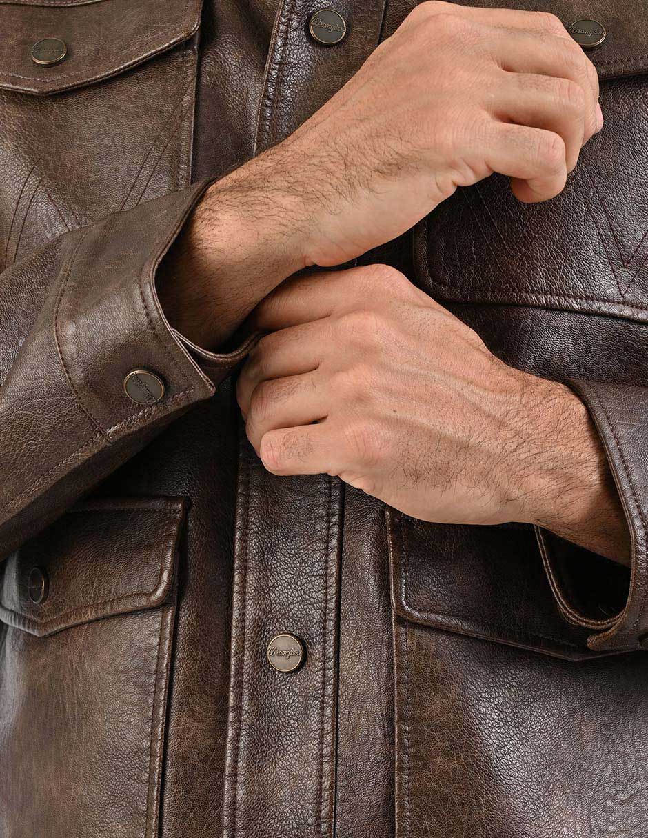 Chamarra casual wranglercon bolsillos para hombre