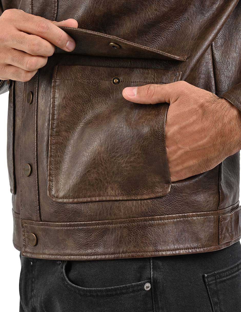Chamarra casual wranglercon bolsillos para hombre