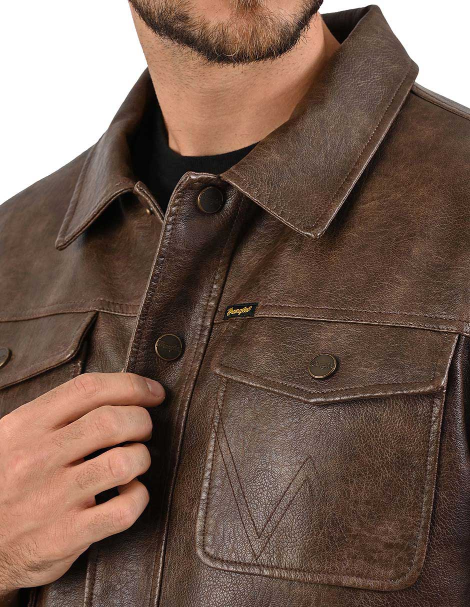 Chamarra casual wranglercon bolsillos para hombre