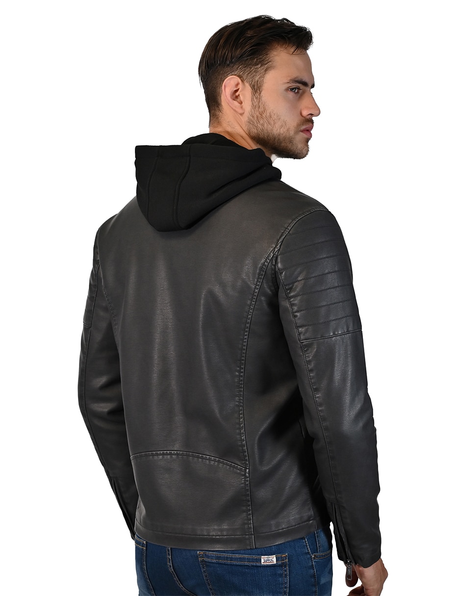 Chamarra casual leecon bolsillos para hombre