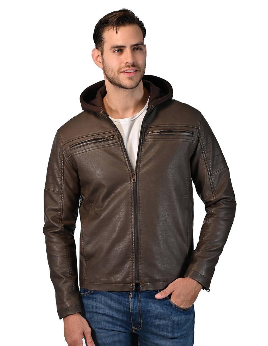 Chamarra casual con bolsillos para hombre