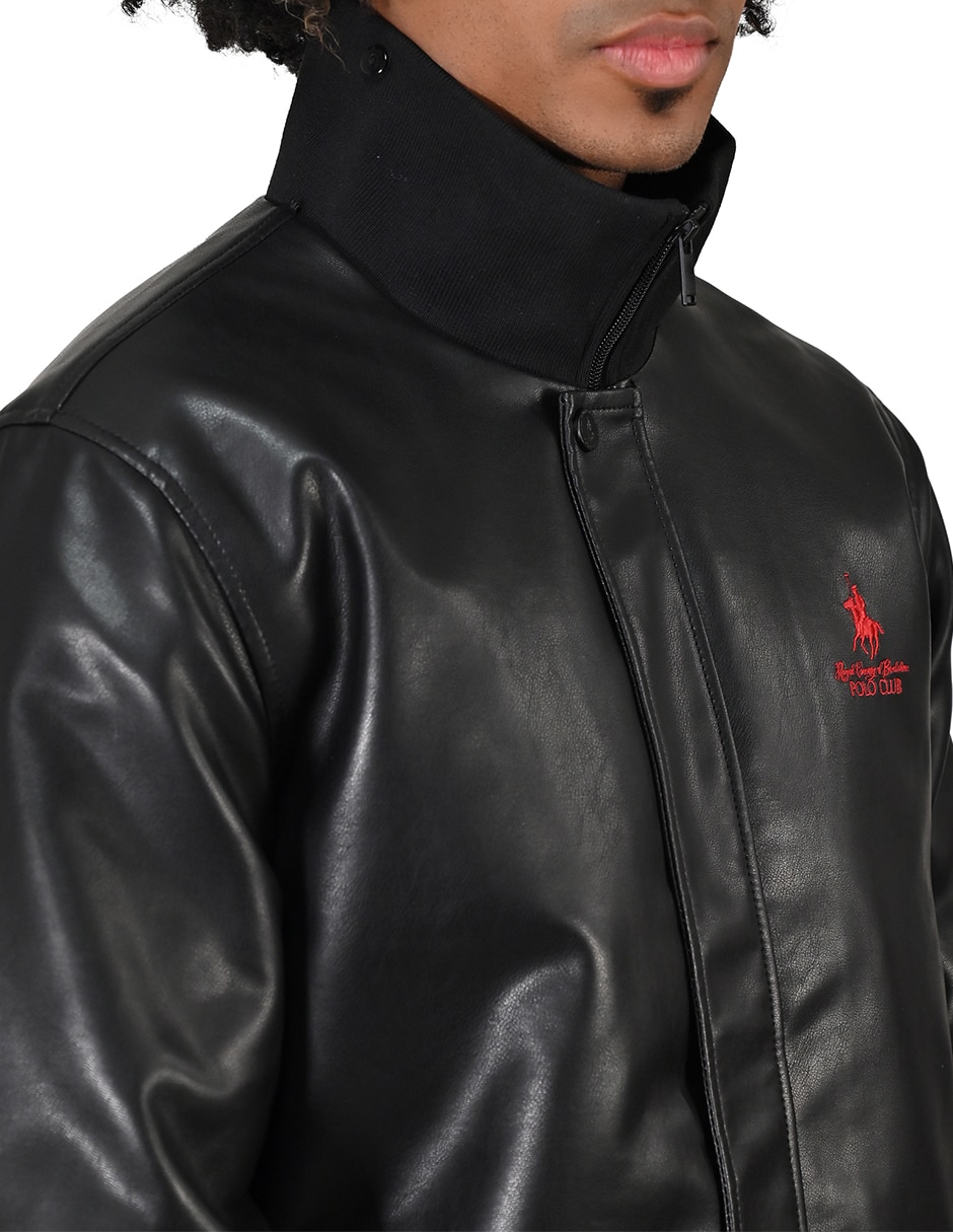 Chamarra casual polo clubcon bolsillos para hombre