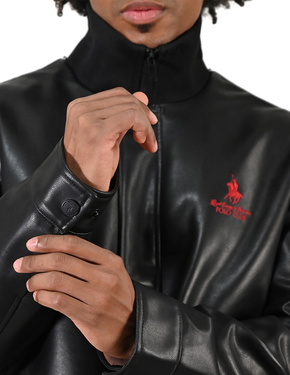 Chamarra casual polo clubcon bolsillos para hombre
