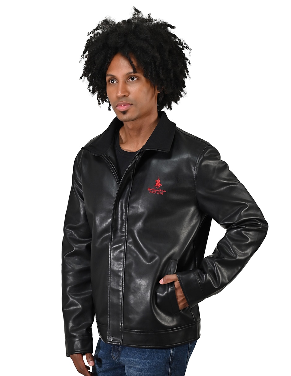 Chamarra casual polo clubcon bolsillos para hombre