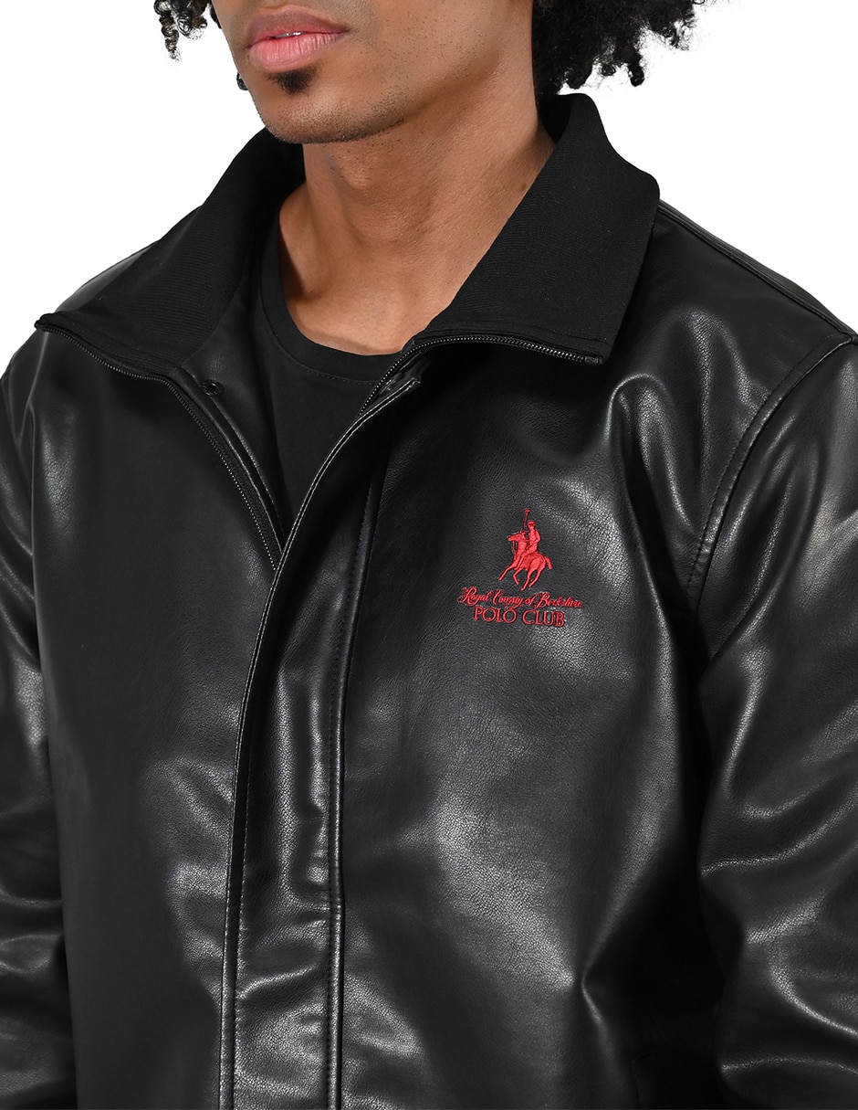 Chamarra casual polo clubcon bolsillos para hombre