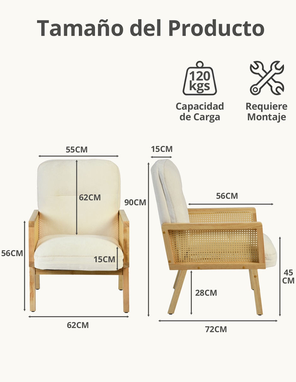 Sillón home make de pino