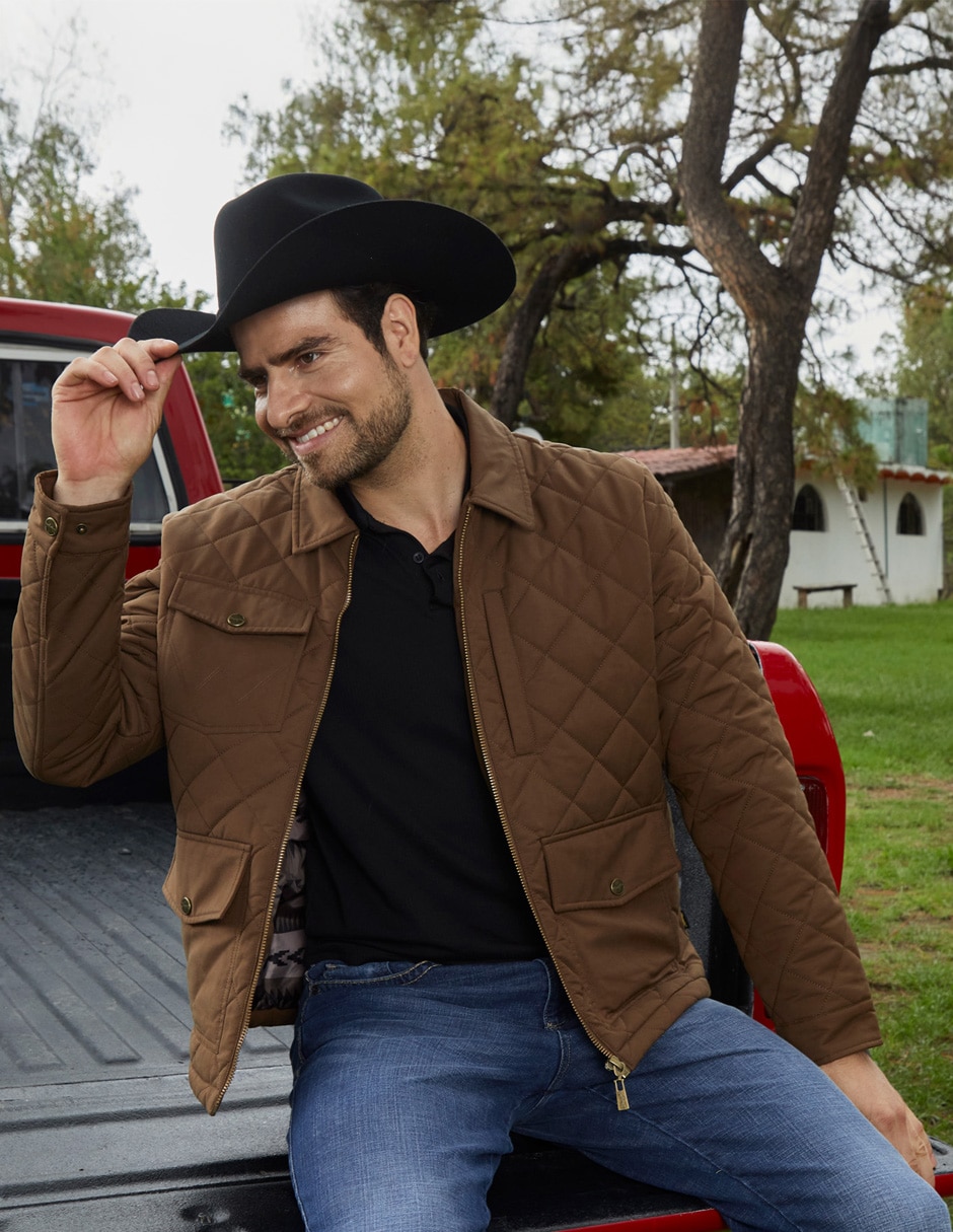 Chamarra casual wranglercon bolsillos para hombre