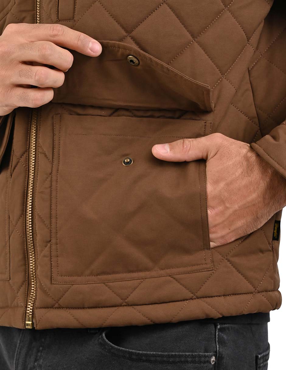 Chamarra casual wranglercon bolsillos para hombre