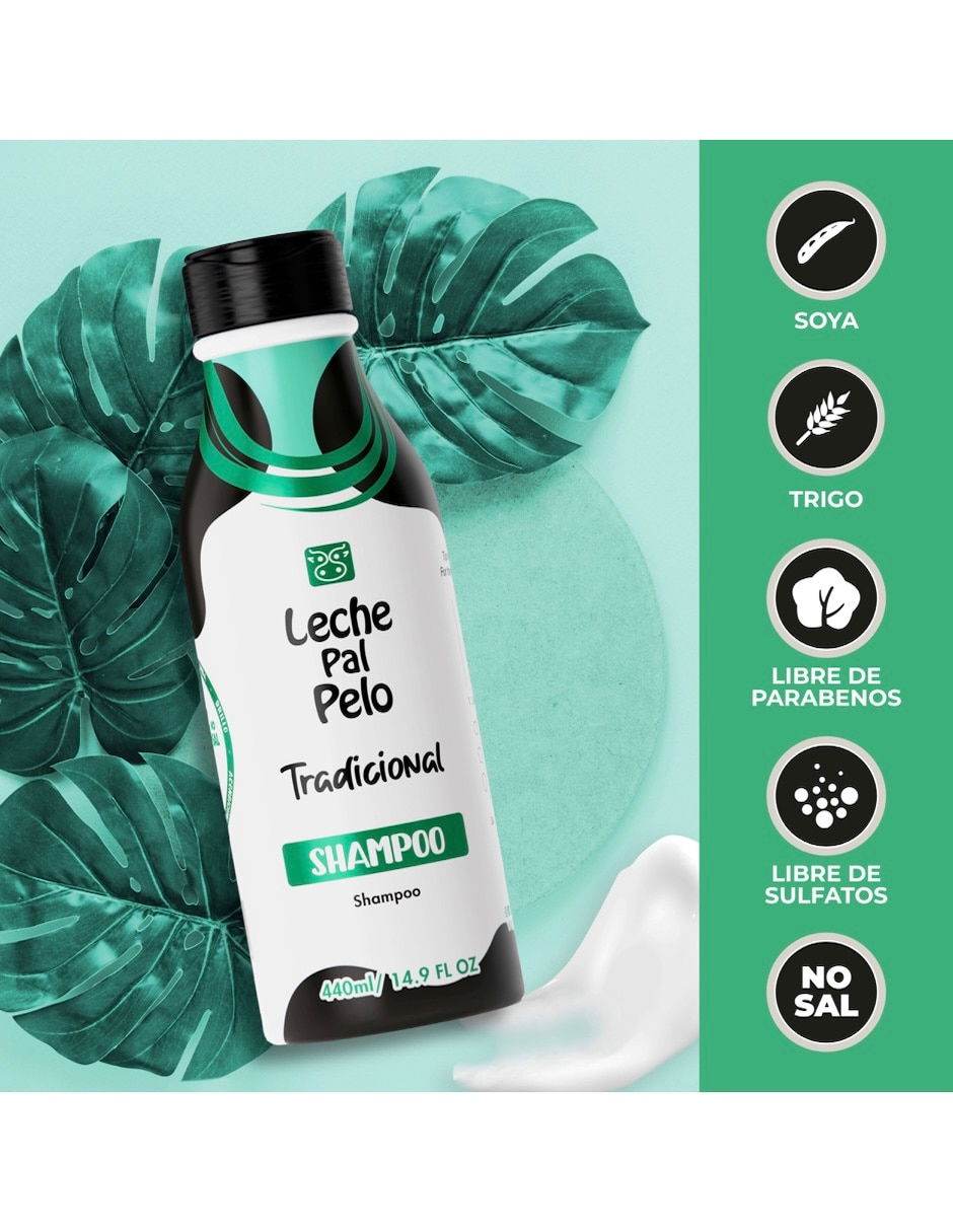 Shampoo hidratante para cabello todo tipo shampoo leche pal pelo tradicional 440 ml leche pal pelo