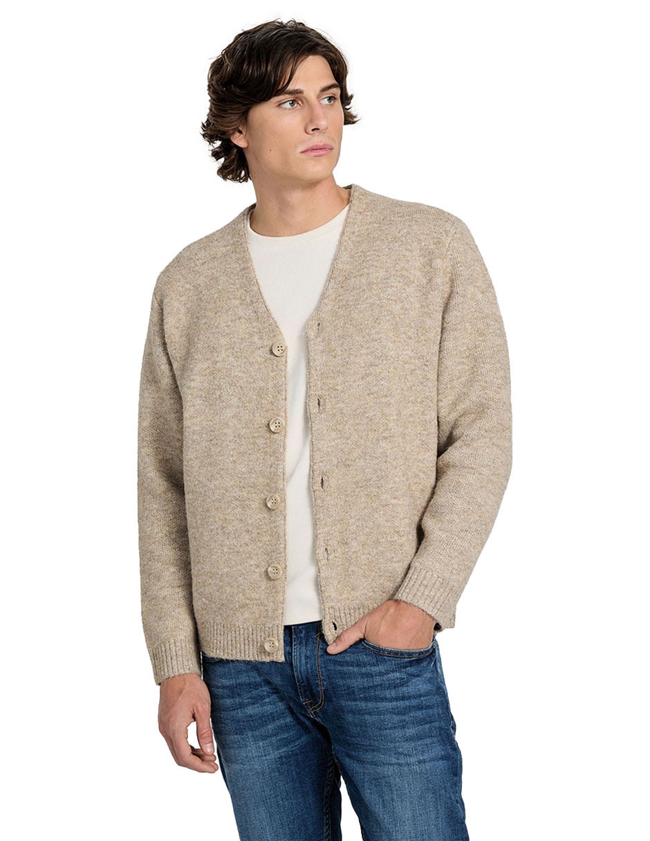 Suéter cuello V para hombre