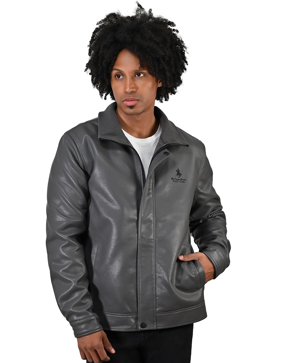 Chamarra casual polo clubcon bolsillos para hombre
