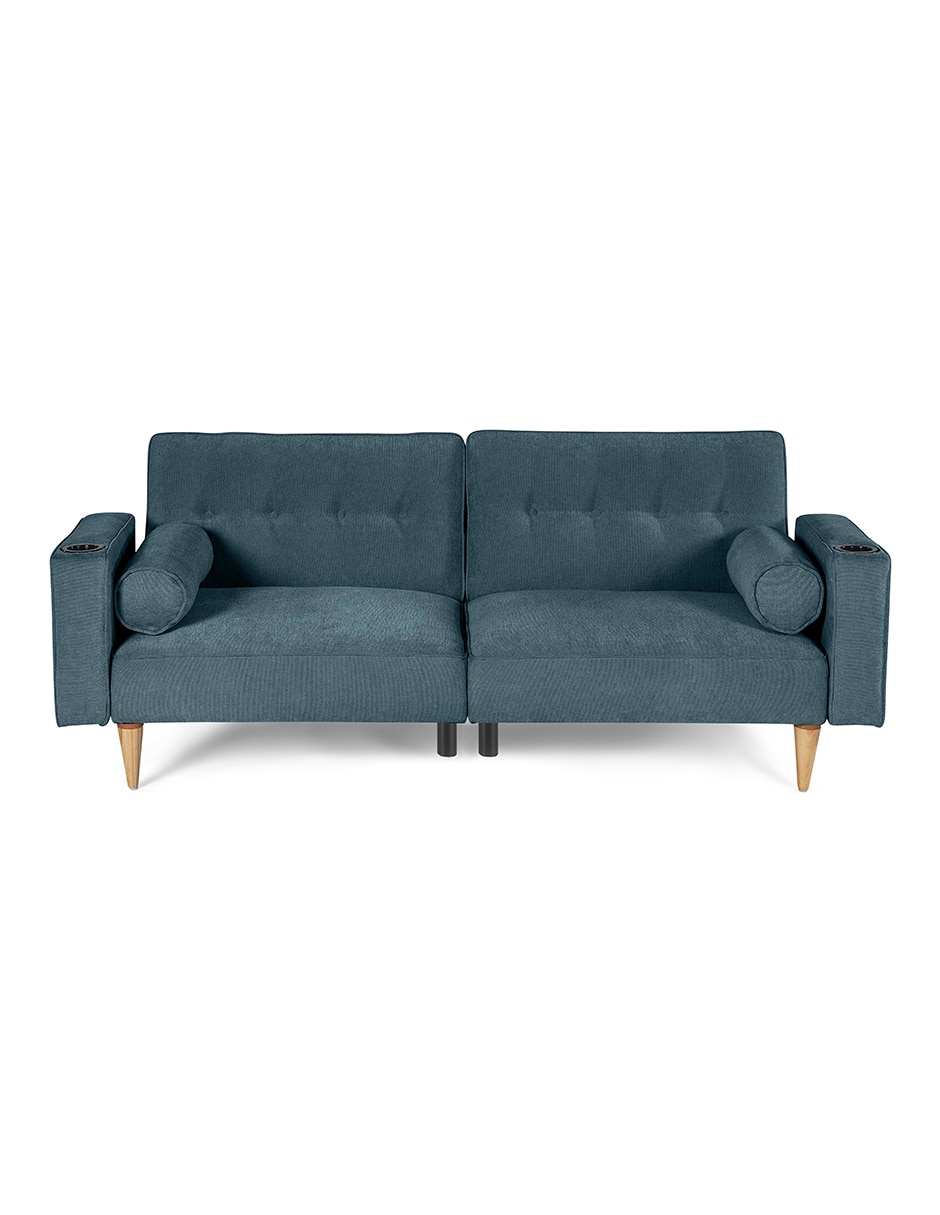 Sofá cama armable Merlak con soft foam de Velvet Sofá cama armable Merlak con soft foam de Velvet