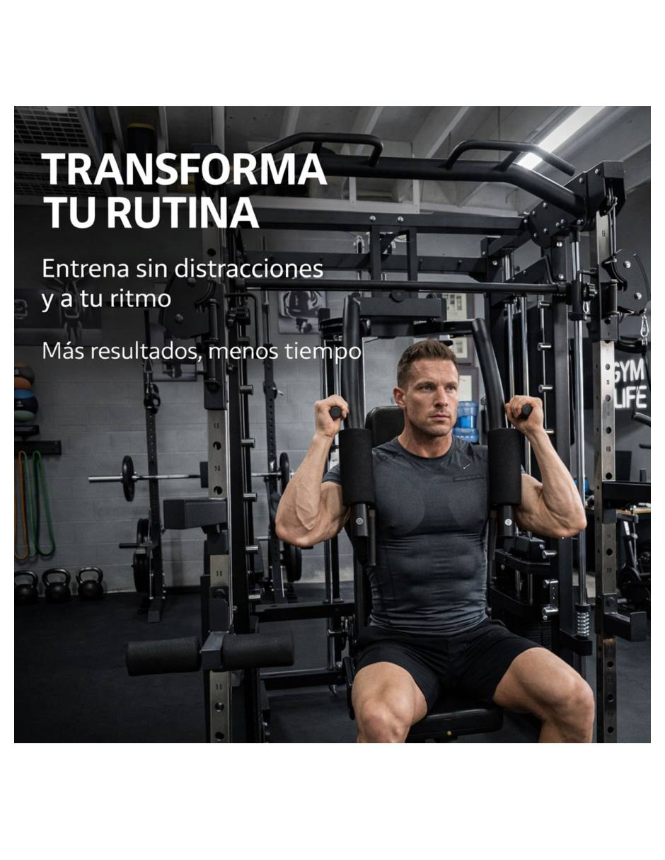 Jaula Multiestación Pro Peso Integrado 136 kg 5