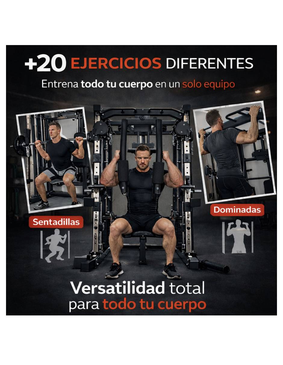 Jaula Multiestación Pro Peso Integrado 136 kg 4