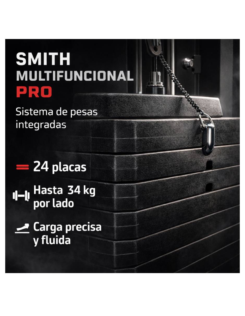 Jaula Multiestación Pro Peso Integrado 136 kg 7