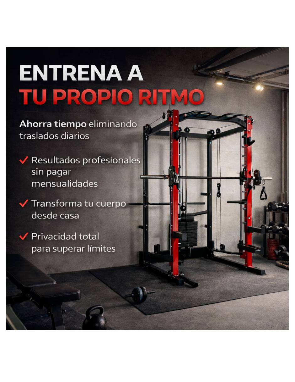 Jaula Multiestación Peso Integrado 34.7 kg Centurfit