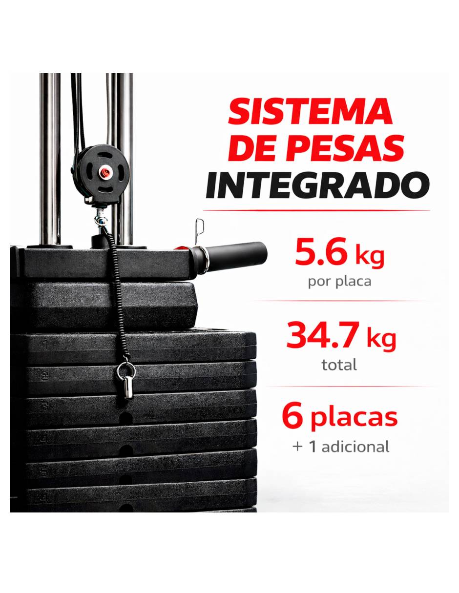 Jaula Multiestación Peso Integrado 34.7 kg Centurfit