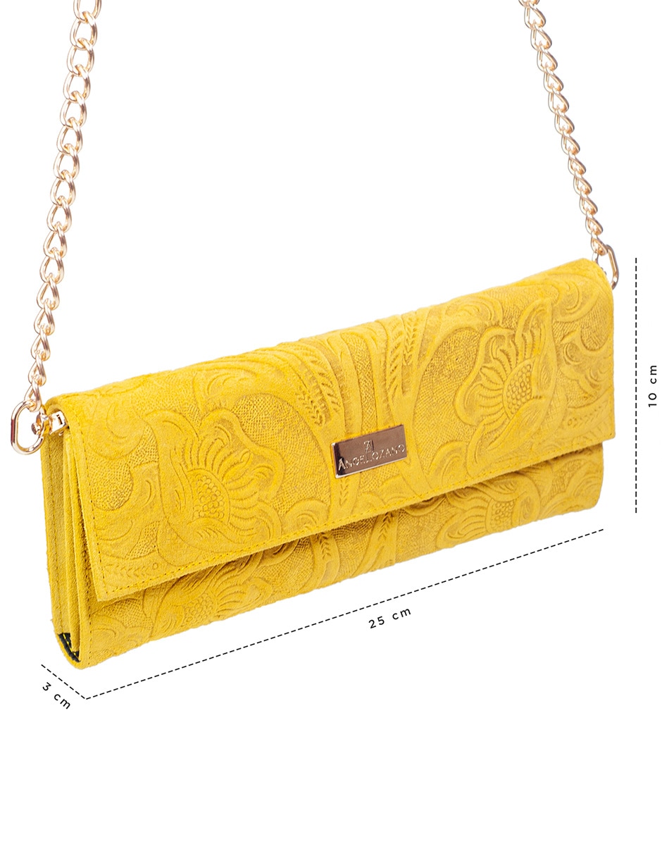 Bolsa clutch angelozano sara de piel bovino mujer