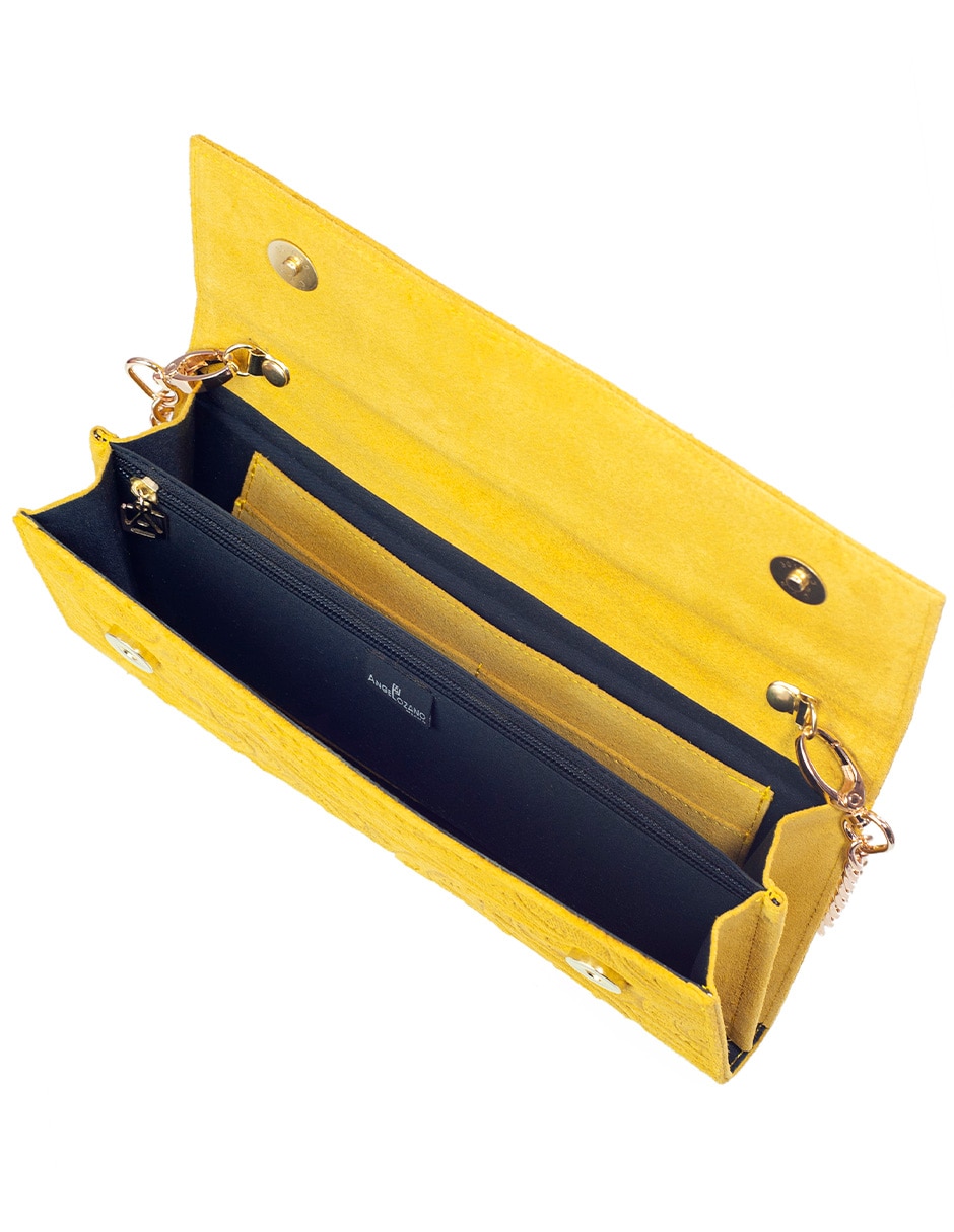 Bolsa clutch angelozano sara de piel bovino mujer