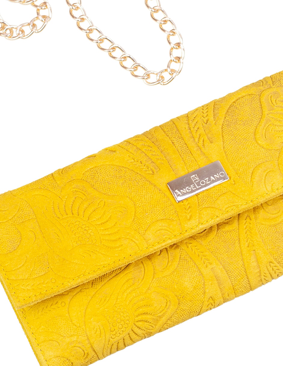 Bolsa clutch angelozano sara de piel bovino mujer