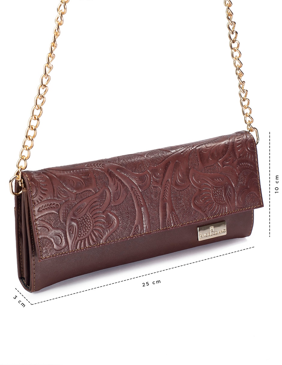 Bolsa clutch angelozano sara de piel bovino mujer