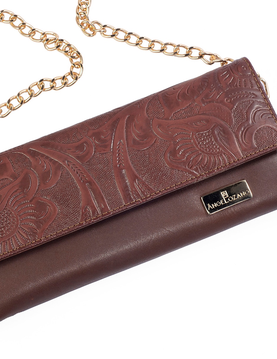 Bolsa clutch angelozano sara de piel bovino mujer