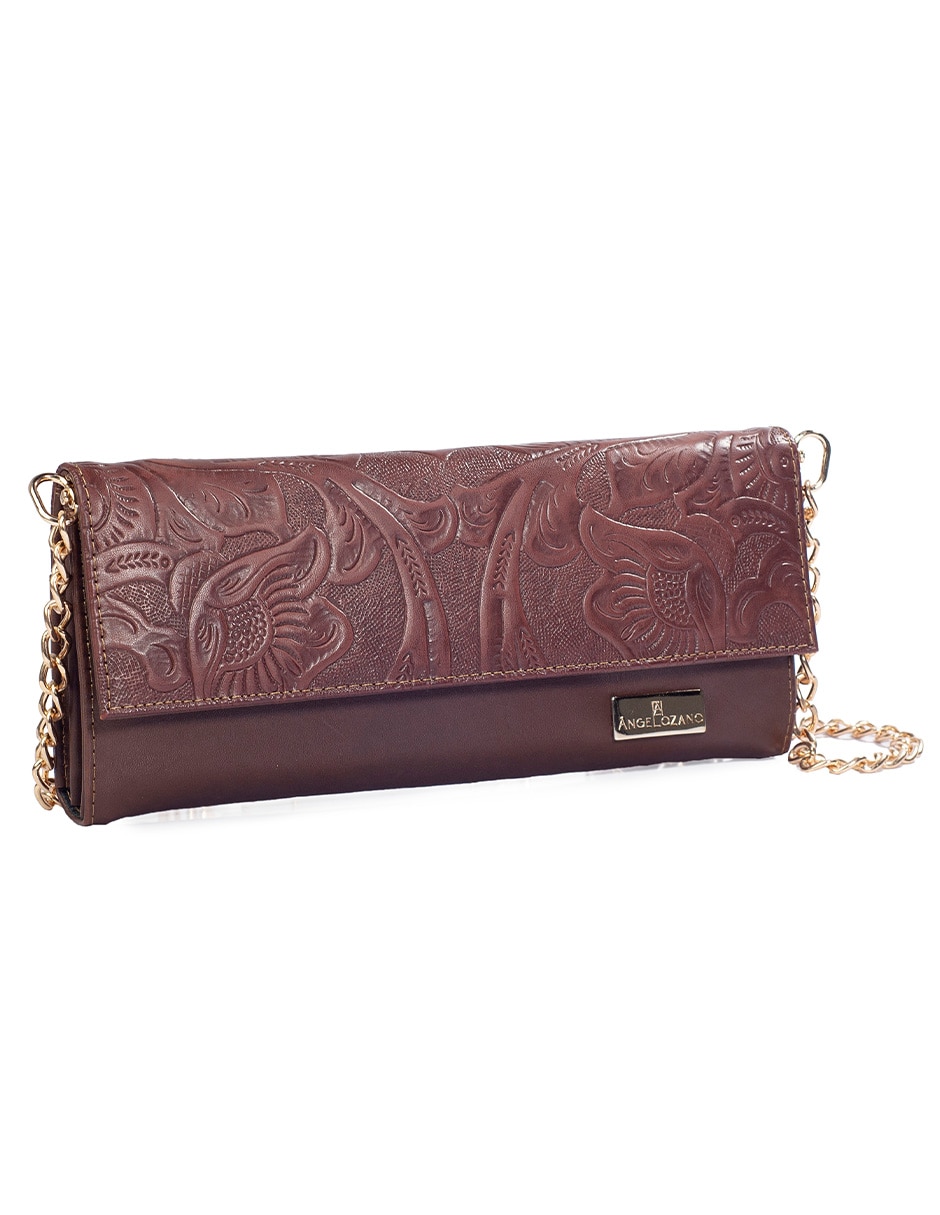 Bolsa clutch angelozano sara de piel bovino mujer