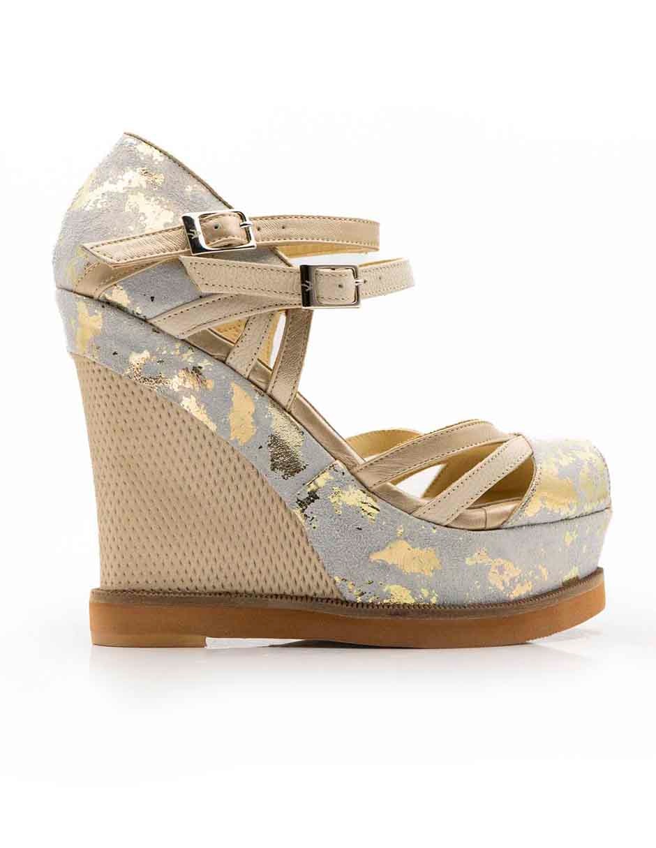 Zapatilla de piel