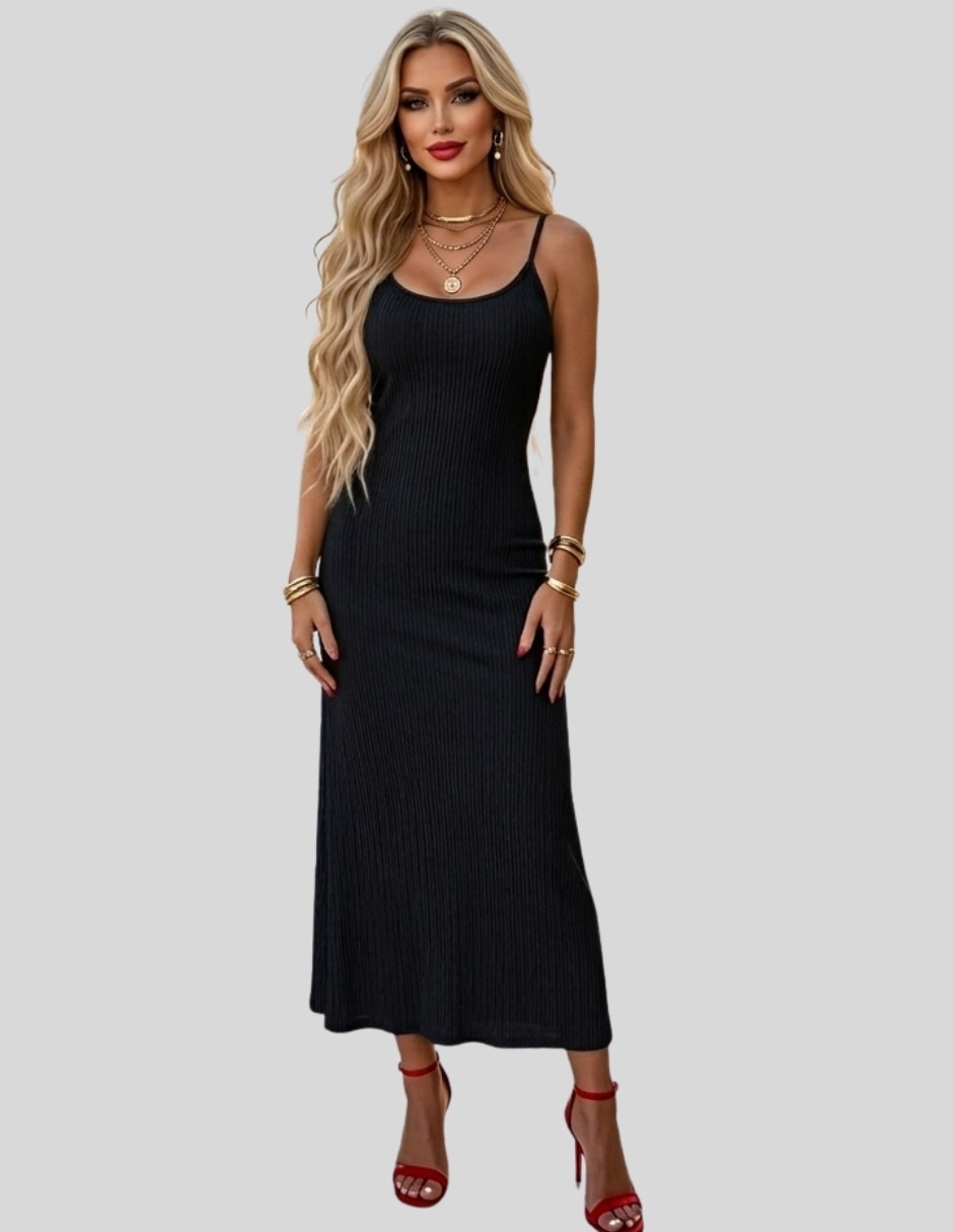 Vestido midi casual para mujer Vestido midi casual para mujer