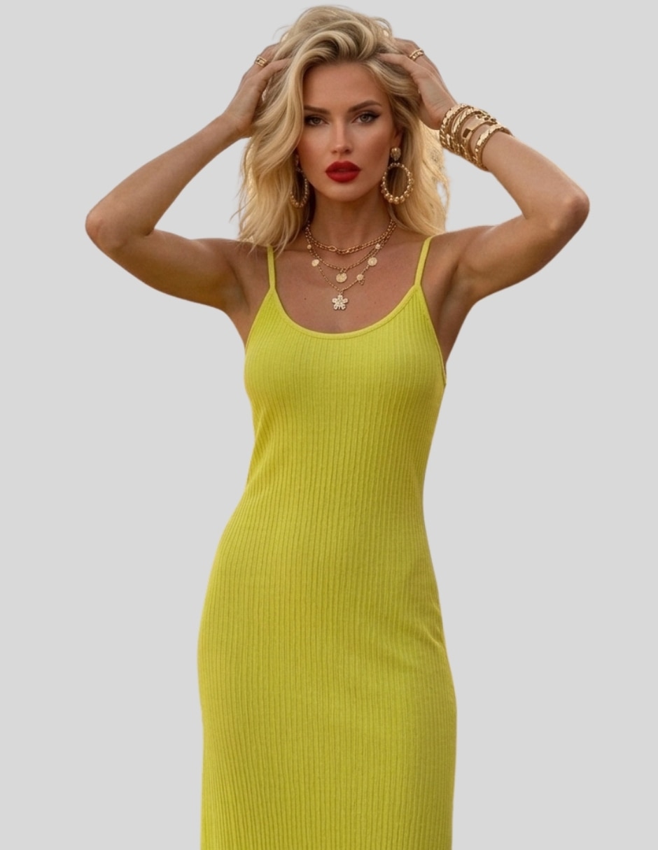 Midi casual malabis vestido largo mujer acanalado corte recto con caída suelta para mujer