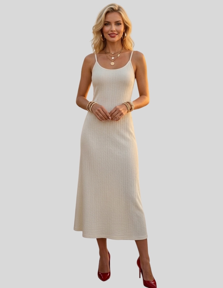 Vestido midi casual para mujer 8