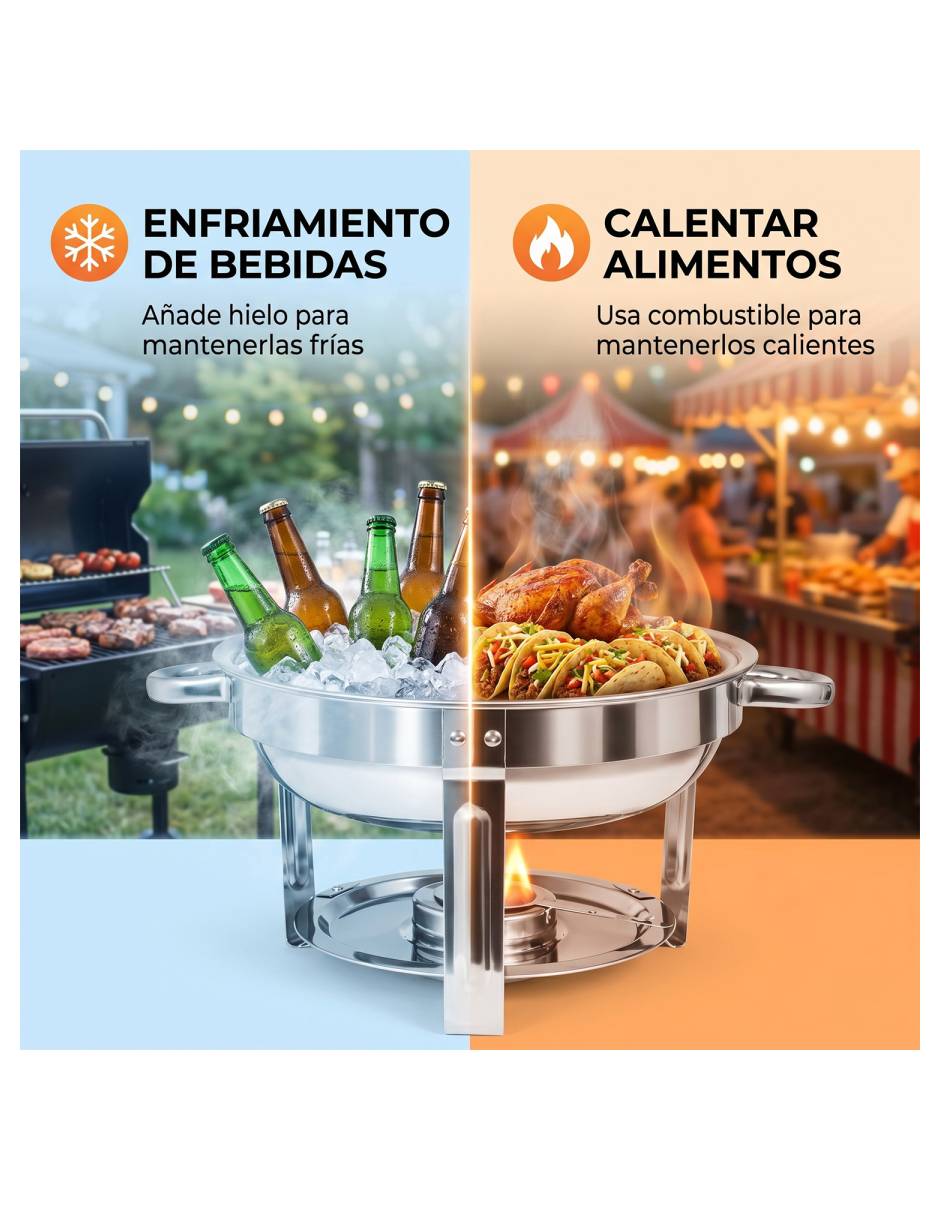 Kit buffetera de acero inoxidable 3