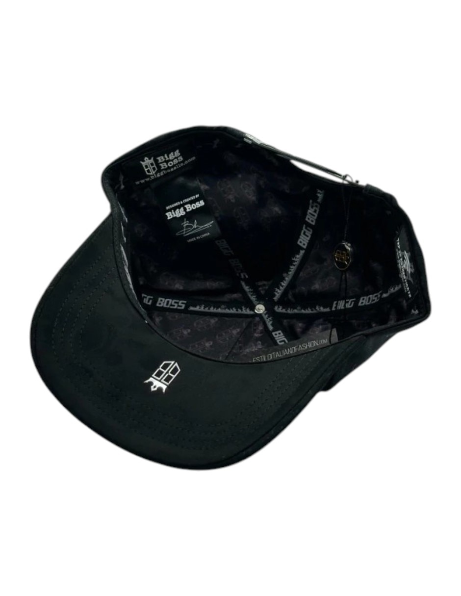 Gorra visera curva snapback casual big boss cruz black grey para hombre