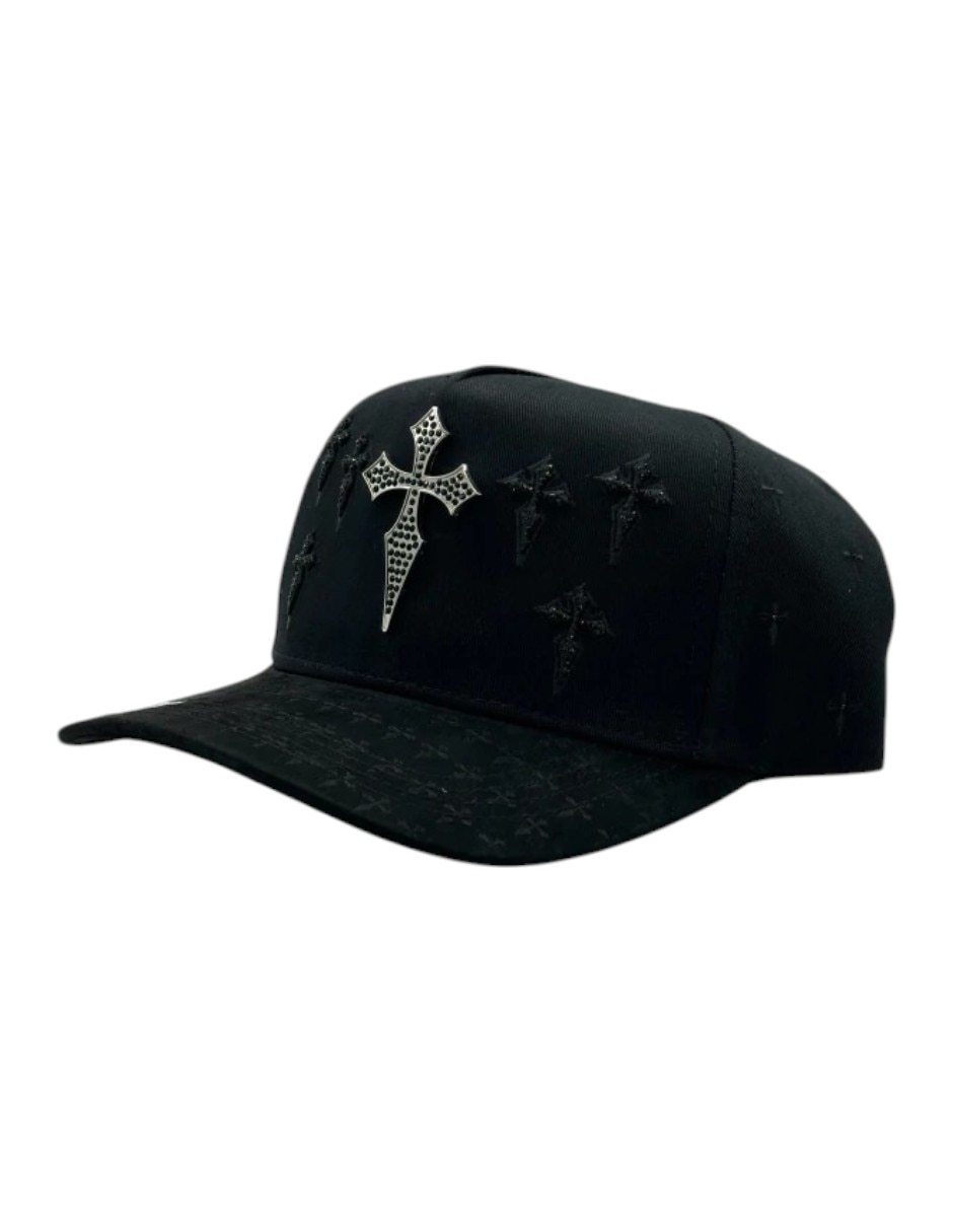 Gorra visera curva snapback casual big boss cruz black grey para hombre