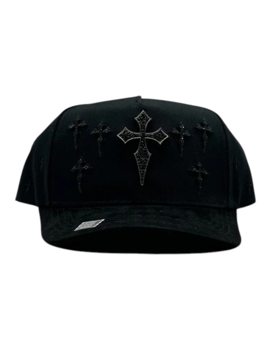 Gorra visera curva snapback casual cruz black grey para hombre Gorra visera curva snapback casual cruz black grey para hombre