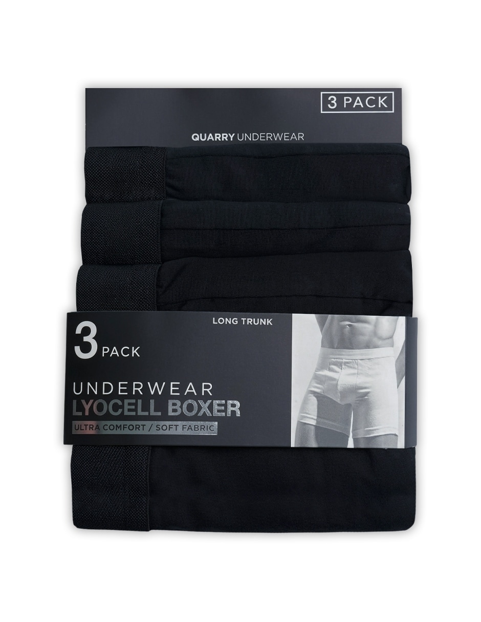 Bóxer quarry de algodón y elastano para hombre 3 piezas unisex