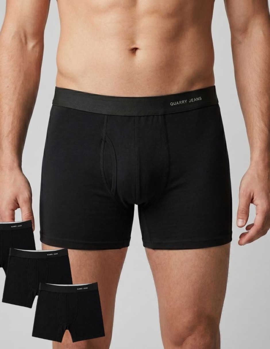 Bóxer quarry de algodón y elastano para hombre 3 piezas unisex