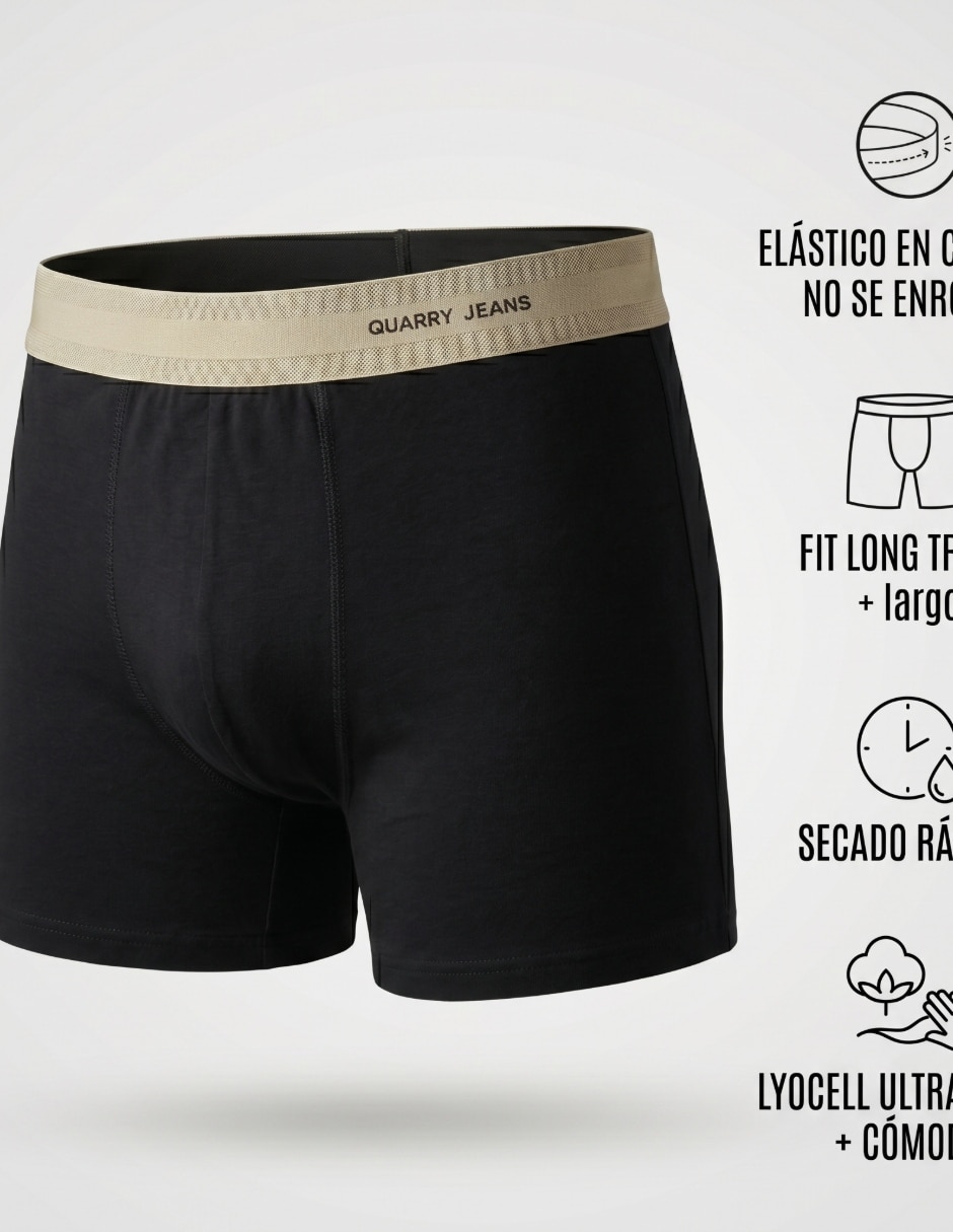Bóxer de algodón y elastano para hombre 3 piezas unisex 3
