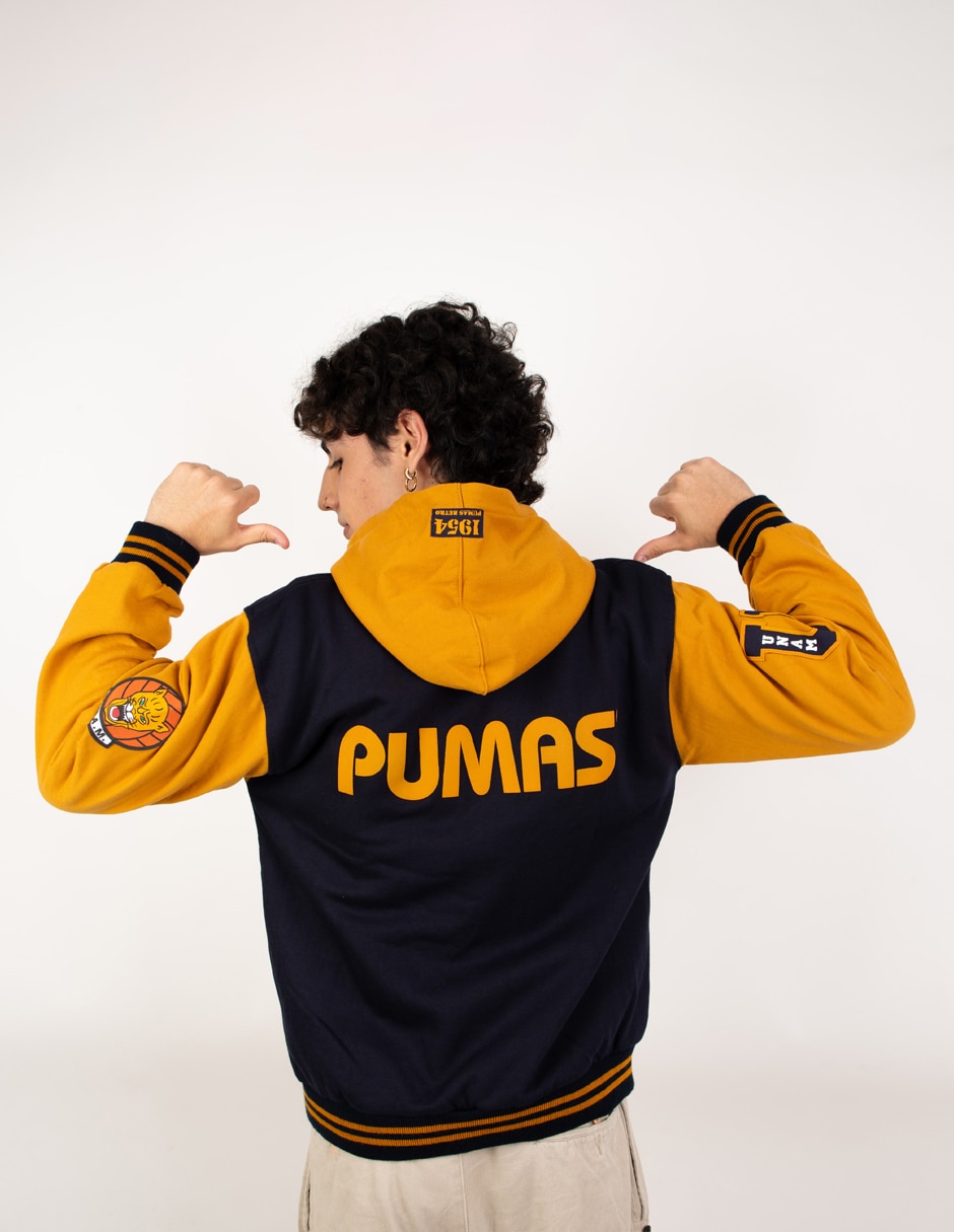 Sudadera Garra Azul con bolsa con cierre Pumas de la UNAM para hombre
