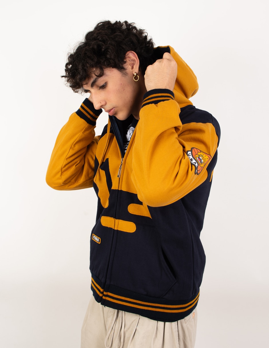 Sudadera Garra Azul con bolsa con cierre Pumas de la UNAM para hombre