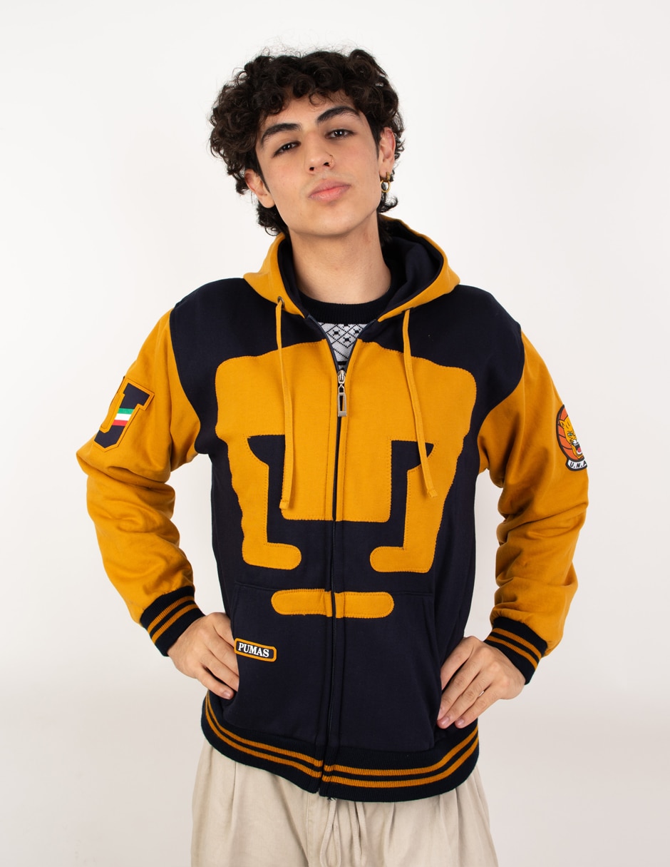 Sudadera Garra Azul con bolsa con cierre Pumas de la UNAM para hombre