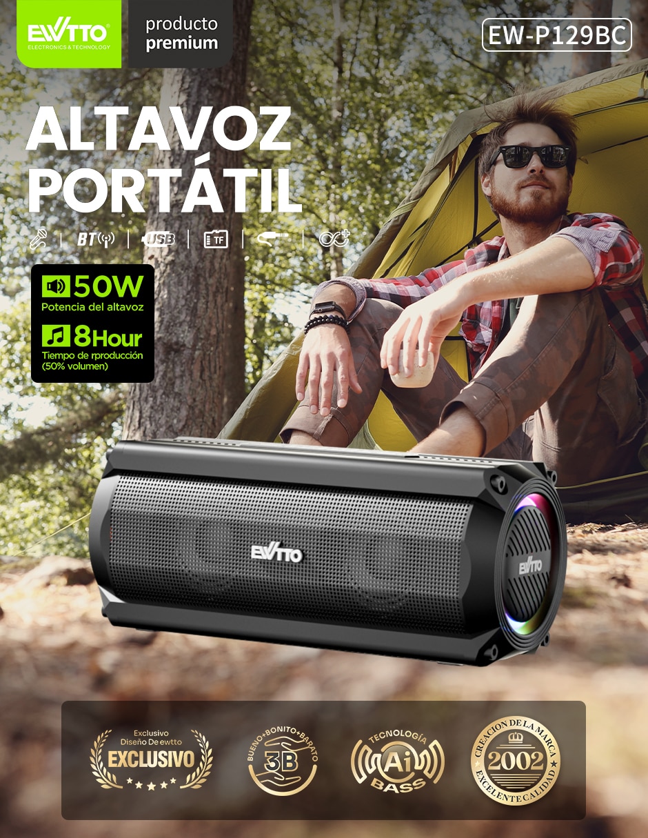 Bocina portátil ew 8